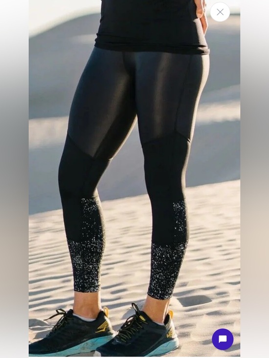 ZYIA Pants - Zyia Active Black Reflective Metallic Light N Tight High Rise Leggings 4